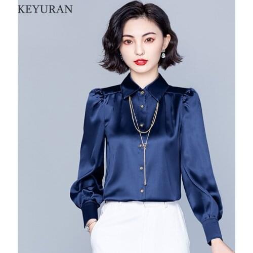 KEYURAN Satin Blouses