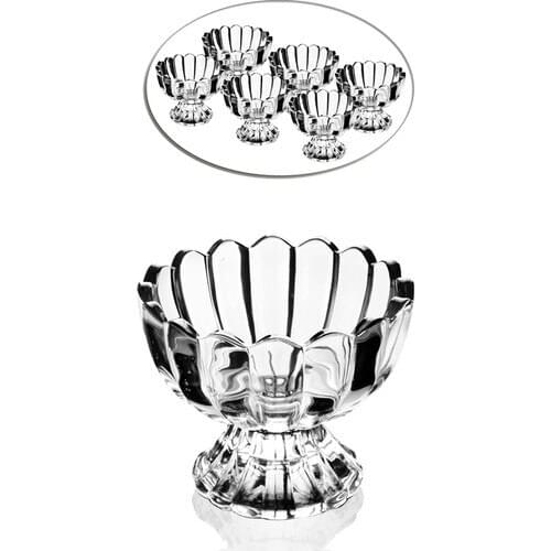Queens Kitchen 6 Pcs Flip Crystal Glass Lokum & confectionary Tk