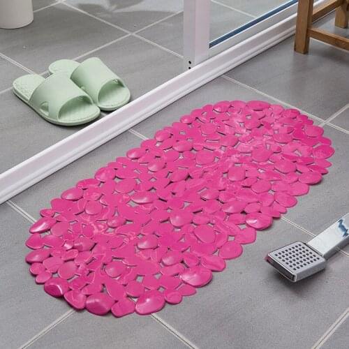 Elderly and Childrens Toilet Shower Room Bath Mat Non Slip Oval carpet Plain Oval Water Drop Bathroom PVC Mat