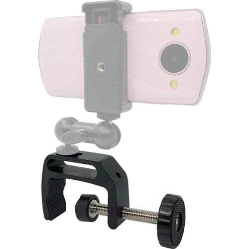 Camera Mount Camera Clamp Aluminium Alloy C Clamp Anti-Slip Holder Photography