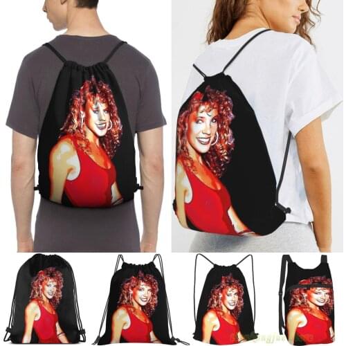 Kylie Minogue - All Aboard & Flashback To 1987 Men Outdoor Travel Gym Bag Waterproof Drawstring Backpack Women Fitness Bags
