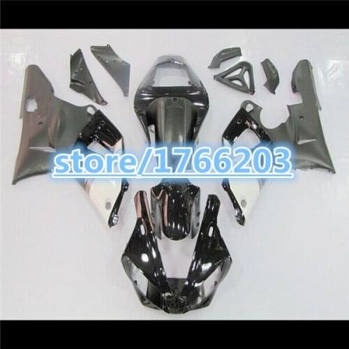 HOT sales Black white fairing kit for YZF-R1 00-01 YZF R1 00 01 YZF 1000 R1 2000 2001 fairing parts BBF
