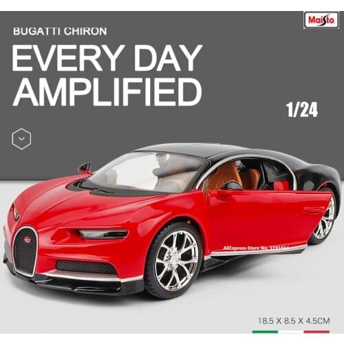 Maisto 1:24 New style Bugatti Chiron simulation alloy car model simulation car decoration collection gift toy birthday present