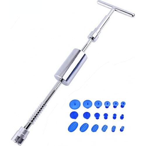 50cm 38cm Metal Car Dent Repair Tools Auto Repair Dent Puller Kit Slide Hammer Reverse Hammer Glue +18pcs Glue Puller
