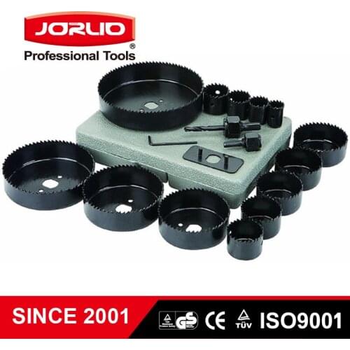 13pcs Hole Steel Saw Kit Cutter Round Drill Bits Wood Alloy Plastic Cutting Metal Set