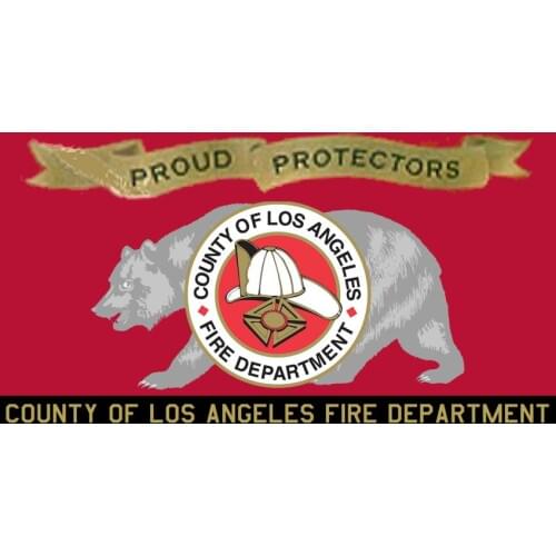 NEW 3x5 feet Flag of the Los Angeles County Fire Department100% Polyester usa Flag us flag , Flag of United States