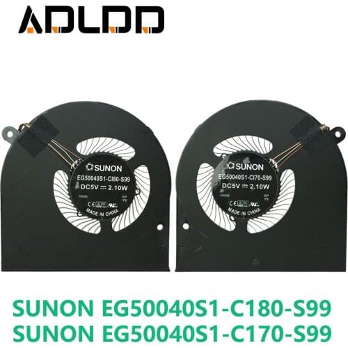 New Laptop CPU GPU Cooling Fan Cooler Notebook PC for SUNON EG50040S1-C170-S99 EG50040S1-C180-S99 dc5v 2.10W