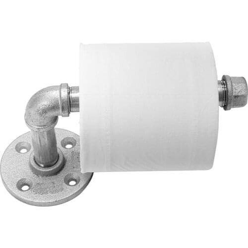 Bathroom Shelves Industrial Retro Iron Toilet Industrial Silver Urban Paper Holder Bathroom Hotel Roll Paper Tissue Hanging Rack