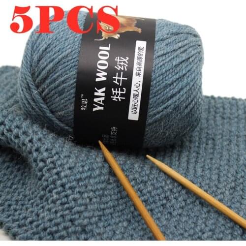 5pcs Fine Worsted Blended Crochet Yarn Thick Wool Knitting Sweater Scarf Yak Wool Yarn For Knitting Wholesale Price DIY Yarn