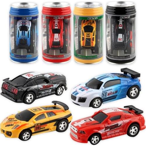 4 Colors 20Km/h Coke Can Mini RC Car Radio Remote Control Micro Racing Car 4 Frequencies Toy For Kids Gifts RC Models