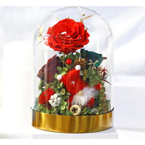 Free Shipping 4sets/pack 10*16cm Gold Base Glass Dome Home Wedding Decoration Diameter=10cm Height=16cm Glass Cover Friend Gift