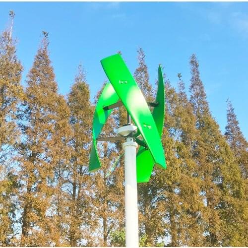 PL Warehouse 600W 800W 12V 24V 48V Vertical Axis Wind Turbine Generator With MPPT Controller Wind Power For Home Street Use