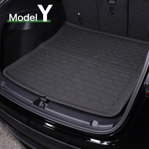 Protective XPE Trunk Mat For Tesla Model Y 2021 Accessories Heavy Duty Front Rear Cargo Liners Waterpoof Car Boot Mat