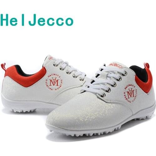 Womens Golf Shoes Waterproof Leather Golfing Shoes Female Spikes Golf Shoes Anti Slip Pro Golf Tour Sports Sneakers Grand Turf