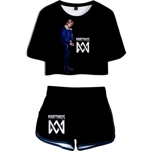 Women Two Piece Set Marcus & Martinus Tracksuit Women Kpop Style Top And Pants Summer Outfits Set Marcus Martinus Suit