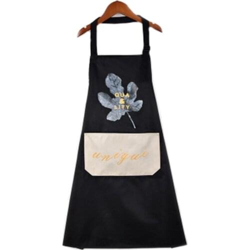 1 Piece of Waterproof Polyester Bib Apron Female Adult Bib Home Cooking Roasting Coffee Shop Cleaning Apron