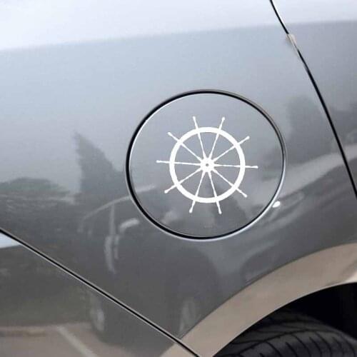 10.2CM*10.2CM SHIP WHEEL Vinyl Decal Car Sticker Window Boat Sailboat Nautical Sailing Anchor Black Silver C10-01136