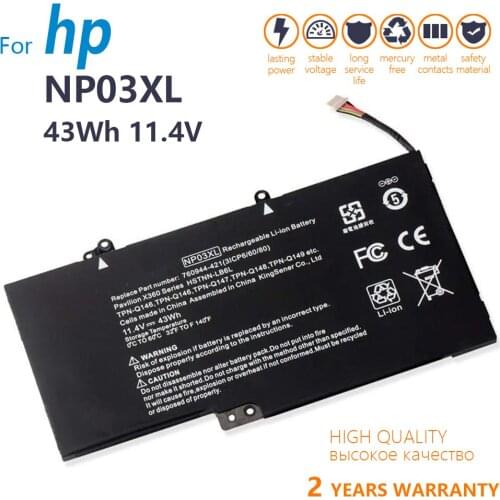 100% Genuine NP03XL for HP Pavilion X360 13-A010DX TPN-Q146 TPN-Q147 TPN-Q148 HSTNN-LB6L 760944-421 15-U010DX New Batteria