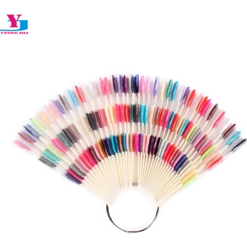 New 150Tips 3 Knots Nail Art Display Board Nails With Ring Salon Tool Makeup Chart Color Sample Practice Fan Nail Polish Display