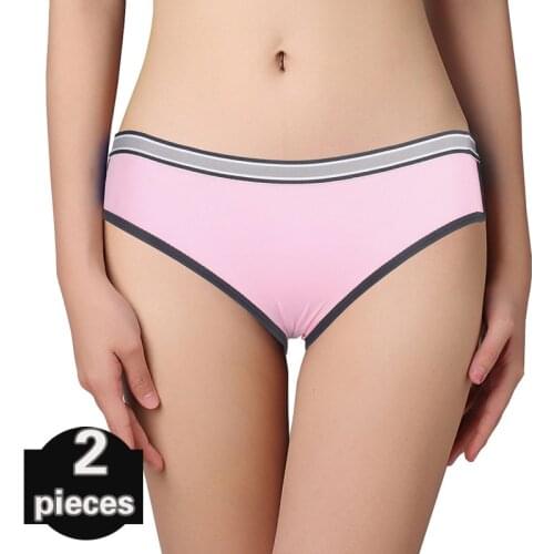 2 pcs Womens underpants Sexy lingerie underwear women cotton underpants Female underwear plus size women low-waist thong