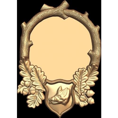 3D Model for CNC Router Engraver Carving Machine Relief Artcam Aspire in STL File format Hunting Medallions Decor