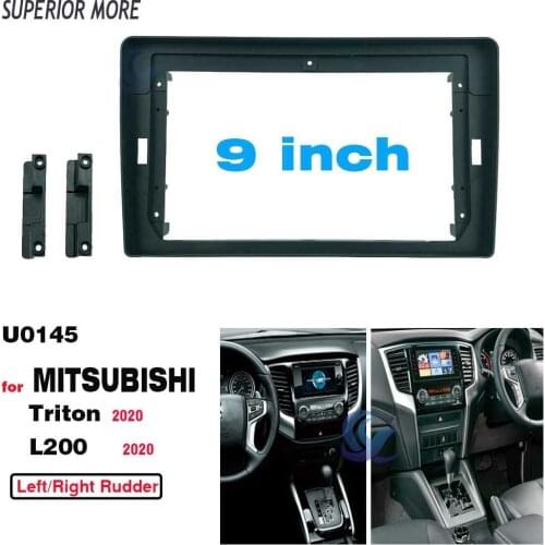 2Din 9 Inch Car Radio Installation DVD GPS Plastic Fascia Panel Frame for MITSUBISHI Triton L200 2020 Dash Mount Kit