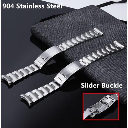 Quality 20mm Brushed Silver 904L Stainless Steel Watch Band For Rolex Watchband For Submarine Role strap Sub-mariner Watchband