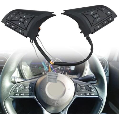 Car Steering Wheel Control Button Cruise Control Volume Control Switch Button for Nissan Note Epower-2018 Np300 2017