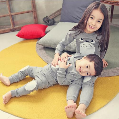 Childrens Clothes Sets Boys Clothes sets Autumn Winter Boys Girls Pajamas Set T-Shirts Pant Sleepwear 100% Cotton Home Clothing