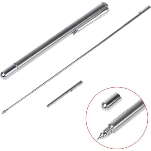 Creative Pens 2 in 1 Pointer Telescopic Extendable Steel Ballpoint Pen Teaching Tool Magic Pen Stationery
