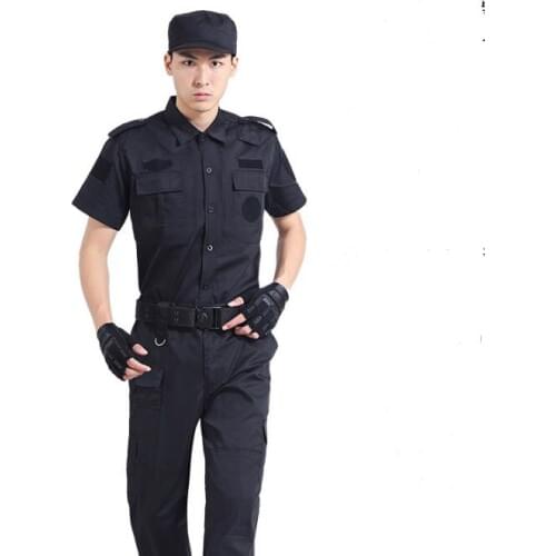 Summer Equipo militar Tactical suit for men Black military Security guard