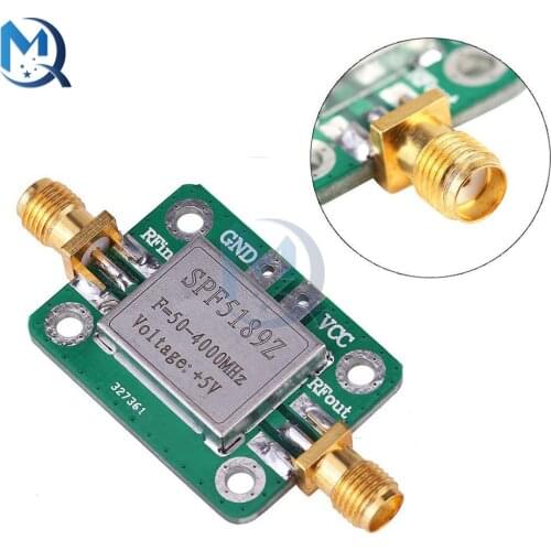 LNA 50-4000MHz RF Low Noise Amplifier Signal Receiver Module Shield Board for Arduino SPF5189 NF = 0.6dB inm