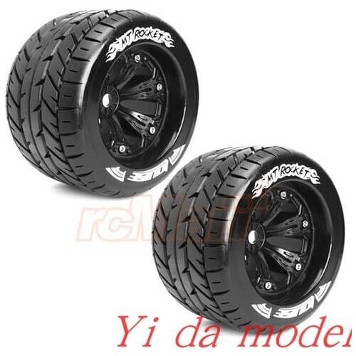 LOUISE MT-Rocket 1:8 Style Bead 3.8 Inch Wheelset w/Offset RC #L-T3217BH 2pcs