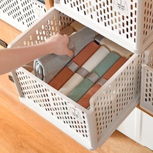 Multi-function Storage Box Plastic Garment Storage Basket Drawer Japanese Wardrobe Storage Basket Storage Box Storage Space