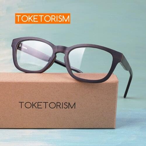 Toketorism acetate and wood eyeglasses optical men glasses frame retro women eyewear 2106