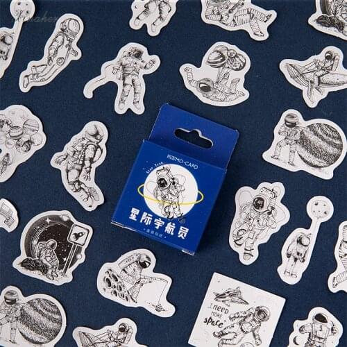 45pcs/lot vintage planet astronaut paper sticker decoration stickers DIY craft diary scrapbooking planner kawaii label sticker
