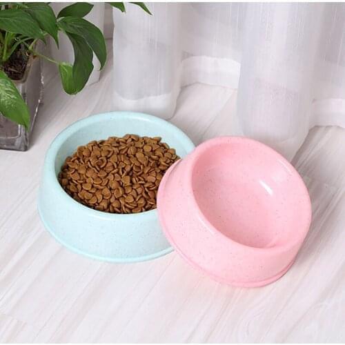 Solid Color Pet Bowl Spill Proof Puppy Food Bowl Cat Feeder Pet Eating Tool Kitten Water Dispenser Cat Bowl Pet Supplies