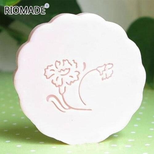 Flower Handmade Soap Stamp Plant Pattern Transparent Natural Organic Glass Soap Seal With Handle Acrylic Chapter Custom