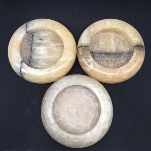 Quartz crystals ashtray yellow jade bowl natural stones and minerals healing home decoration