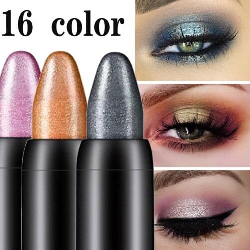 16 Colors Pearlescent Silkworm Eyeshadow Pen Long Lasting Waterproof And Non-Smudge Shiny Pearlescent Gel Pen Eye Shadow Pen