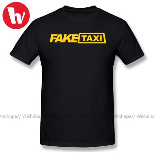 Fake Taxi Tee Shirt Men Letter Print T-Shirt Summer Funny T Shirts Male Short Ssleeve T Shirt Oversized Big Tee Shirts Plus Size
