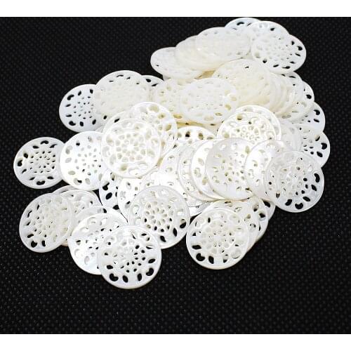 Natural Conch Shell Pendant Hollow Carved Glamour White Shell Pendant Used in Jewelry Making DIY Bracelet Necklace Accessories