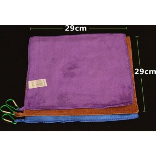 Fishing Towels With Carabiner Clip Soft Absorbent Outdoors Sports Climbing Hiking Running Towel Random Color