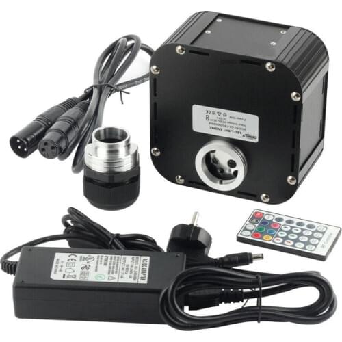 Remote control DMX512 RGBW 50W Twinkle Wheel LED Fiber Optic Engine Light machine PMMA plastic cable Star Car ceiling DIY decor