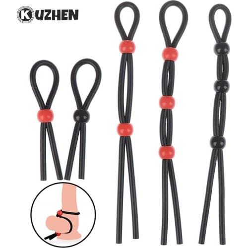 Adjustable Rope Cock Rings Scrotum Bind Penis Ring Sex Products for Male Delay Ejaculation Cock Ring for Men Lasting Penis Erect