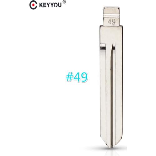 KEYYOU Middle Slot NO. 49 Key Blade For Nissan Flip Key Blade, Origin Car Blank Key Blade