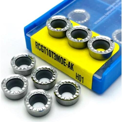 RCGT1003 RCGT10T3 MO AK H01 aluminum alloy turning insert R5 round insert RCGT carbide lathe aluminum RCGT 1003 turning tool