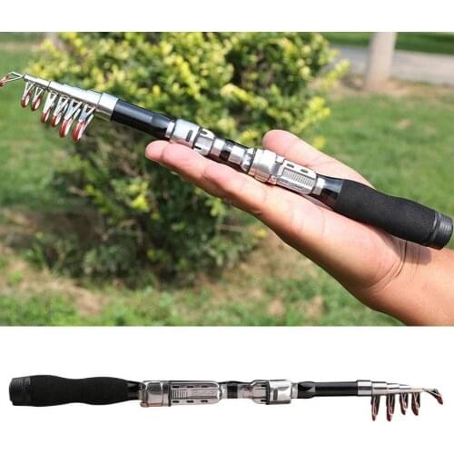 Outdoor Short Mini Sea Pole Portable Fiberglass Strong High Load-bearing Pocket Sea Fishing Carp Fishing Rod