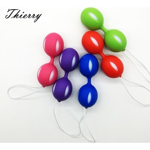 Thierry Female Smart Duotone Ben Wa Ball Weighted Female Kegel Vaginal Tight Exercise Training Ball Vibrators Sex Toys for Women
