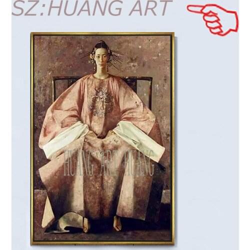 High quality Beautiful noble girl no Frame and With framed Oil Painting Canvas Palette pen On Canvas Picture Home Decoration